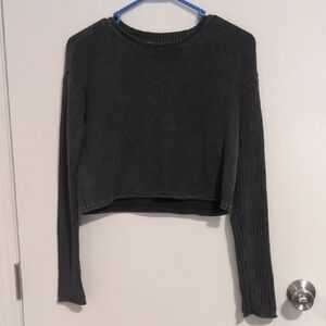 Urban Outfitters Washed Black Crop Sweater